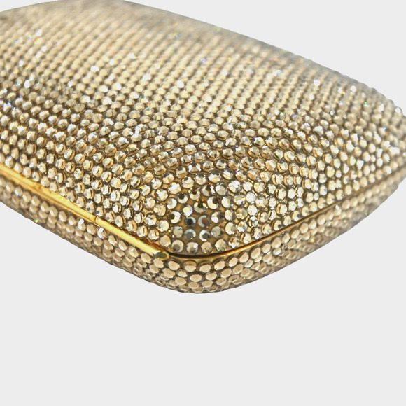 Judith Leiber Gold Rhinestone Crystal Micro Clutch - Picture 10 of 16